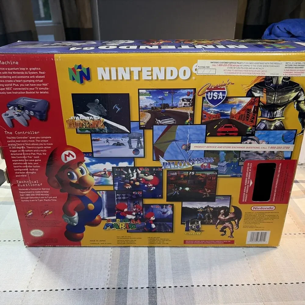 Nintendo 64 System N64 Console OEM CIB T&W W/Collectors Protective Cover CLEAN